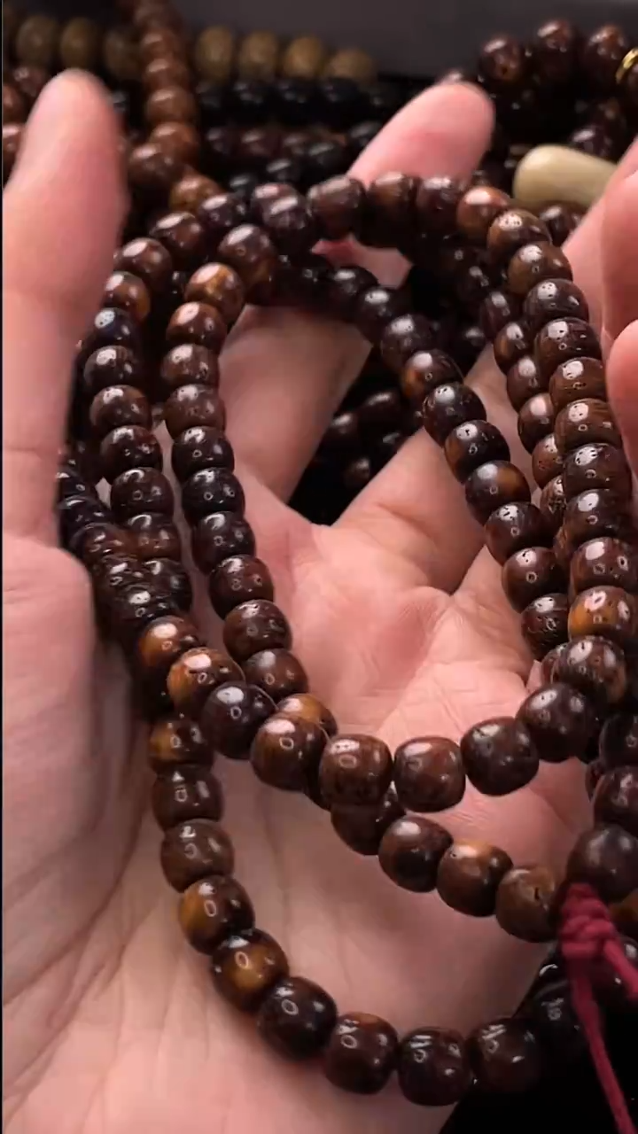 吊坠星月菩提许**?精工级中珀桶珠7.5*6.5长串（B）