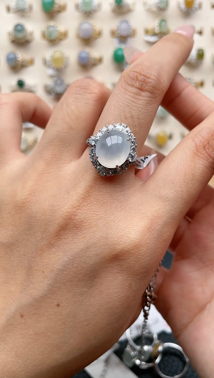 【闪购商品】翡翠戒指银S925镶嵌1111