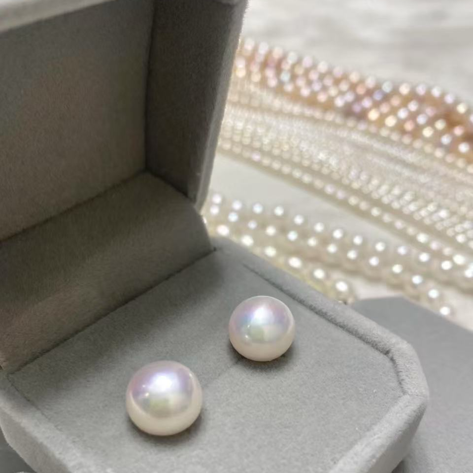天然淡水无核珍珠耳钉气质百搭     一物一拍盲拍不发