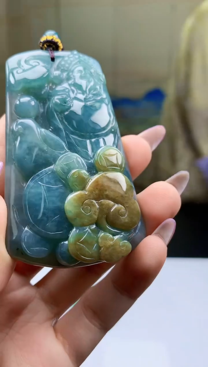 【闪购商品】定制翡翠未镶嵌4902ty-毛货挂件75