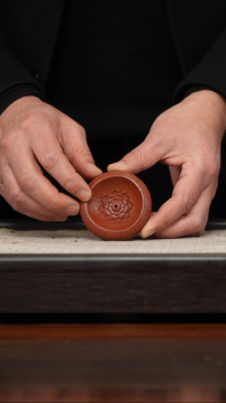 【闪购商品】紫砂茶壶朱泥莲花香插