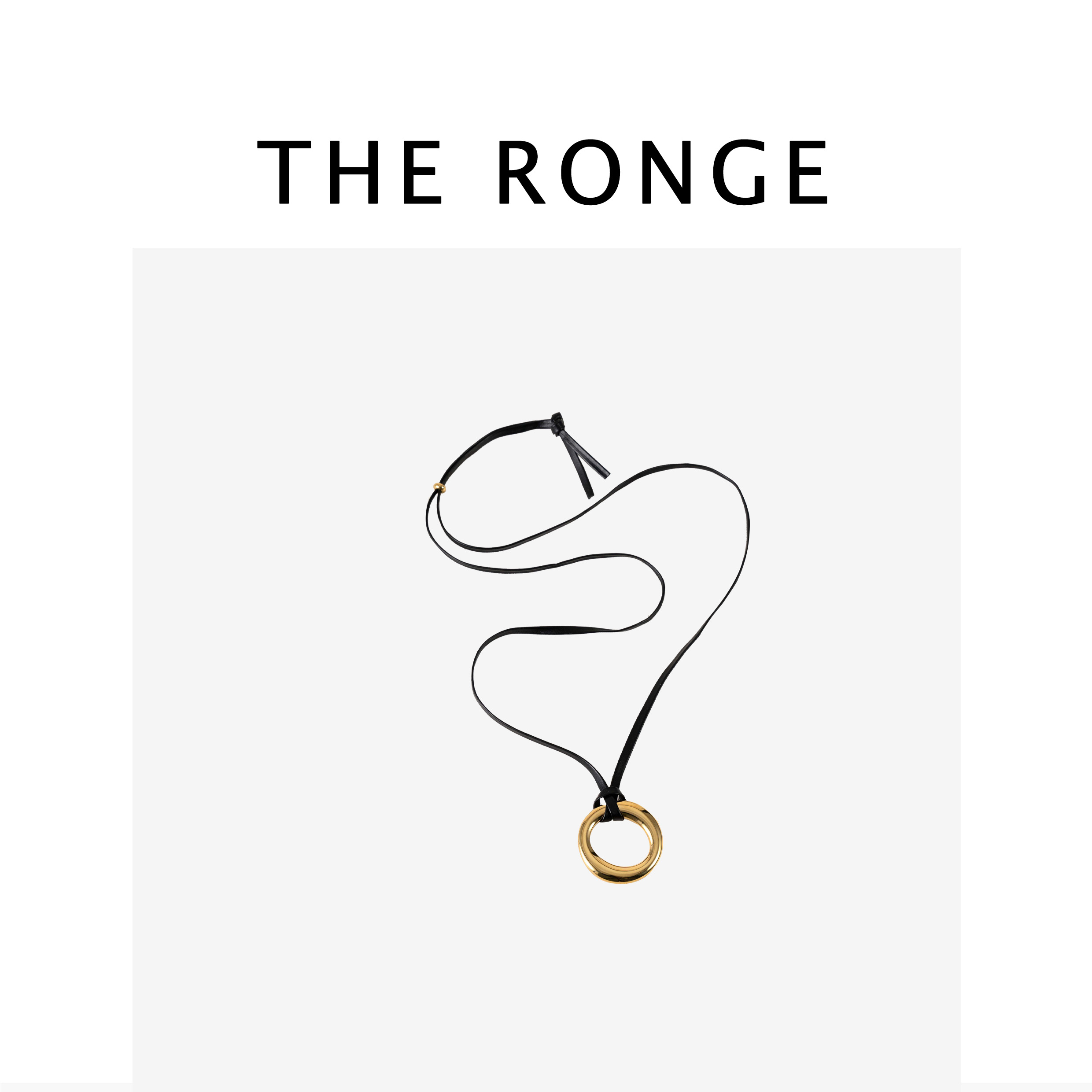 THE  RONGE | ROW几何圆环可调节皮绳圈圈吊坠钥匙扣项链RE240829