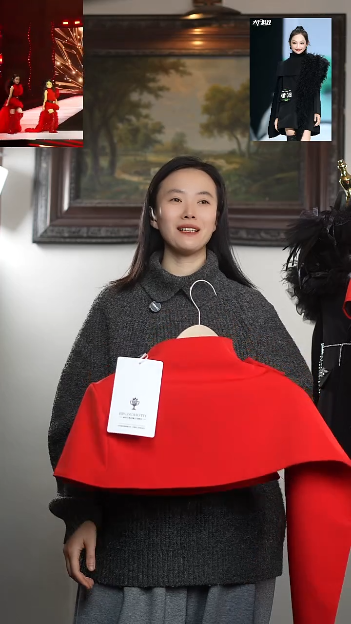 艺****）150红色披肩艺桐轩儿童礼服