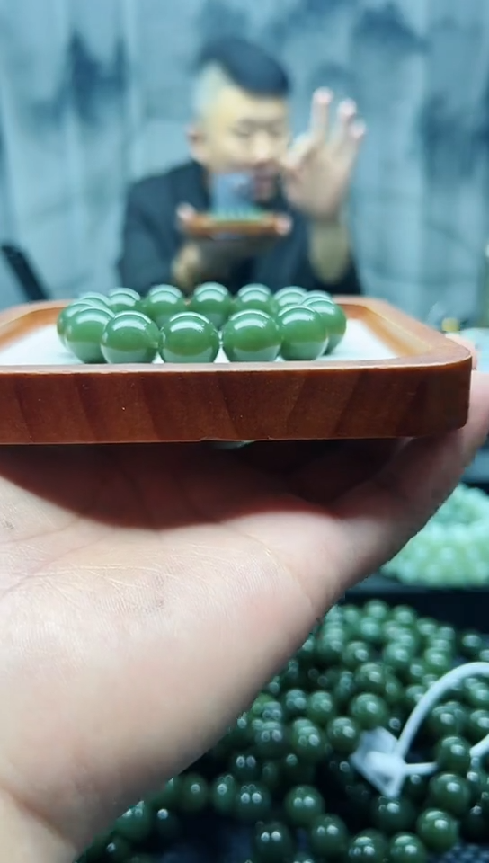 未镶嵌手串和田玉若羌青黄口卡16纯天然拍一发一