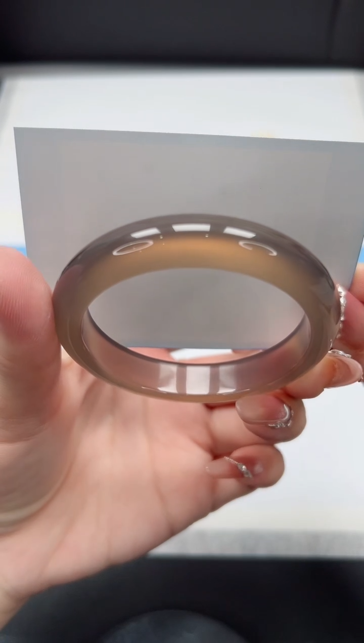 【闪购商品】石英质玉手镯未镶嵌155/灰冰54.3