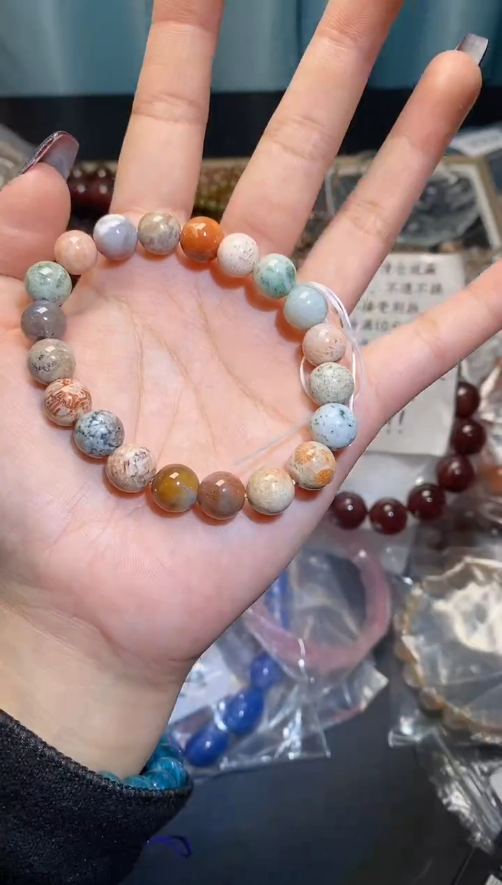 【闪购商品】水晶手串未镶嵌珊瑚玉编码252