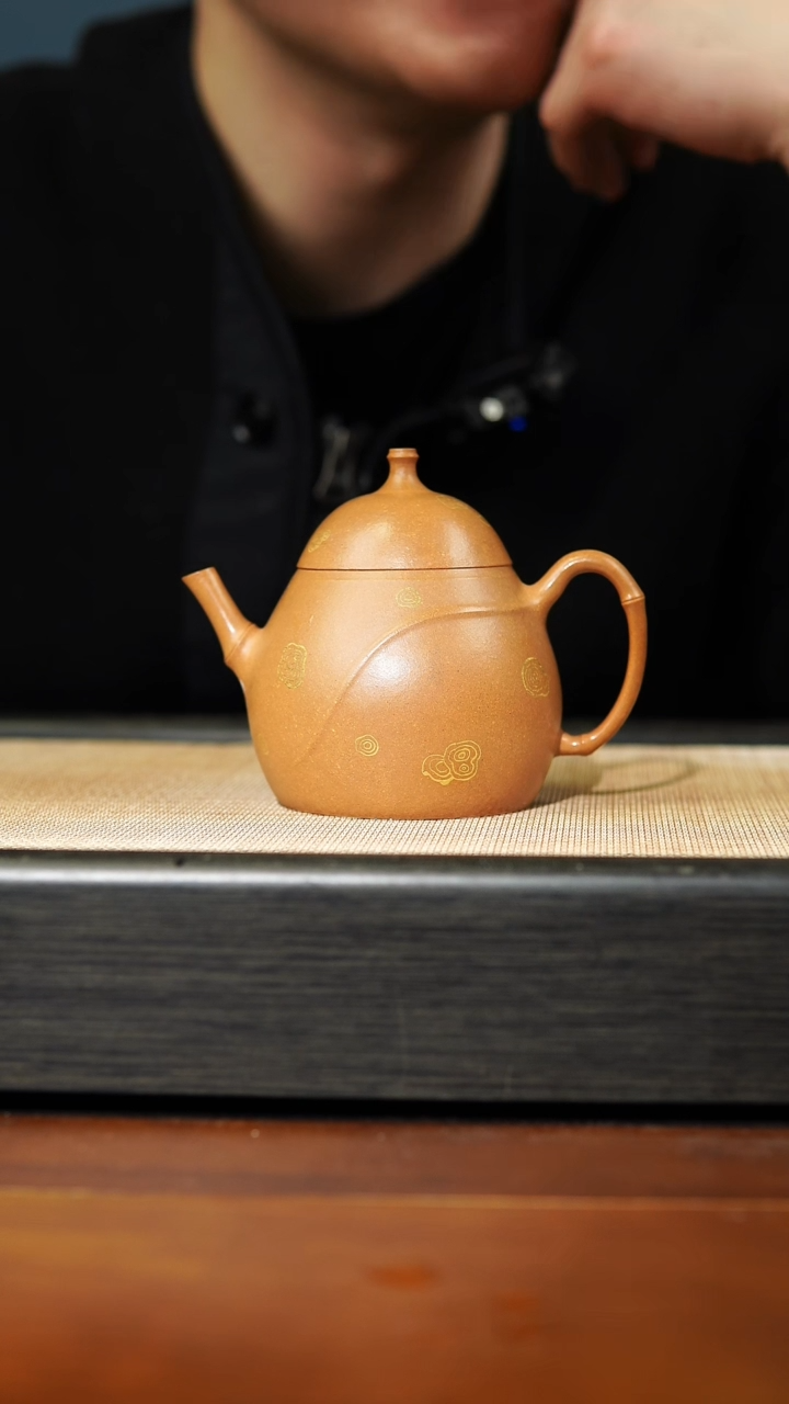 【闪购商品】紫砂茶壶黄金段竹节高梨，180cc