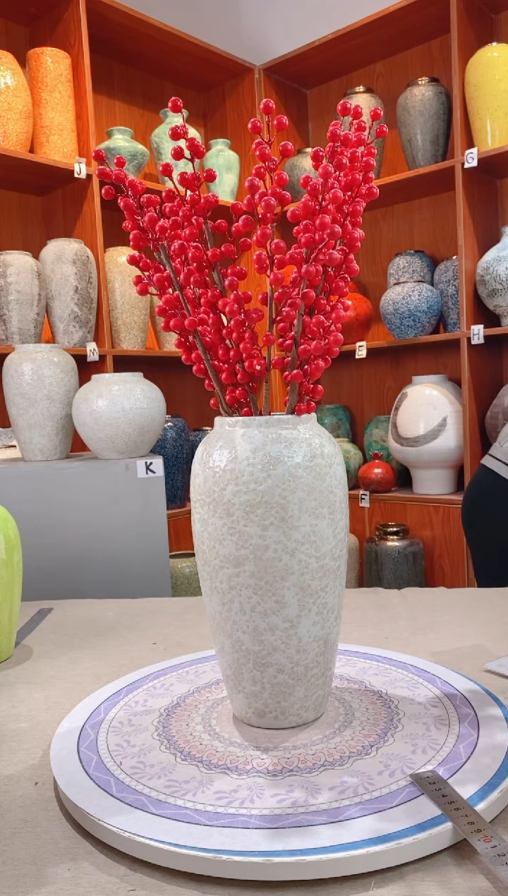 【闪购商品】瓶精品陶瓷花瓶 无花 茶白 大号