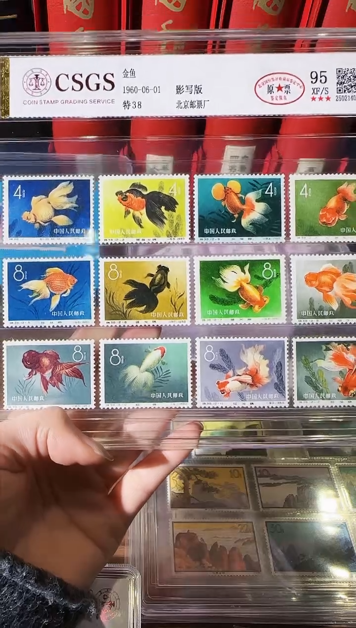 【闪购商品】特38金鱼套票-封装评级