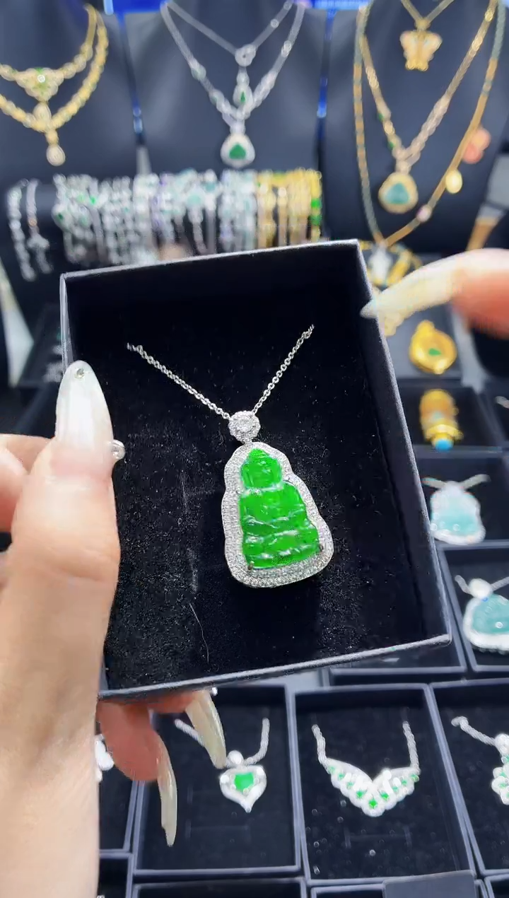 翡翠未镶嵌颈饰吊坠（不含链）