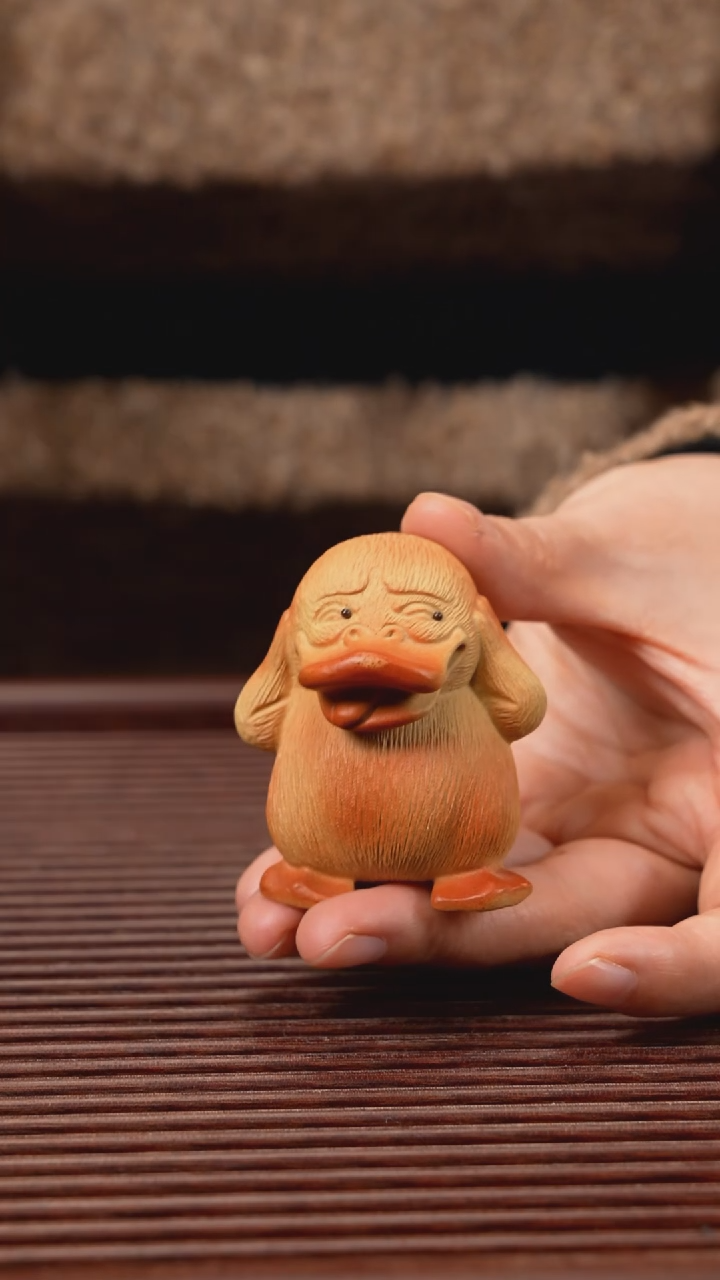 【闪购商品】紫砂茶宠潮玩鸭，