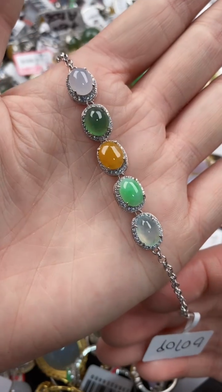 银S925镶嵌戒指翡翠11-11 -11  2