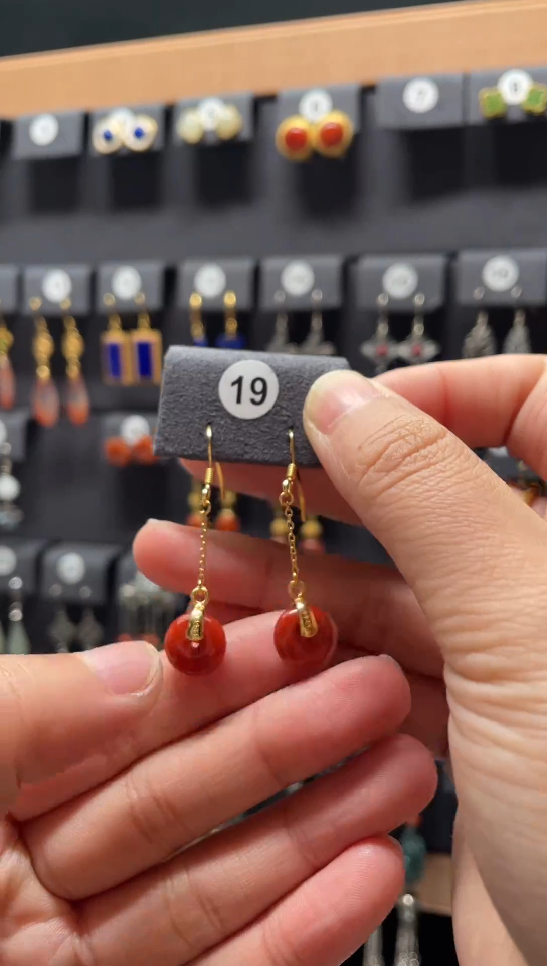 【闪购商品】南红玛瑙耳饰银S925镶嵌0019