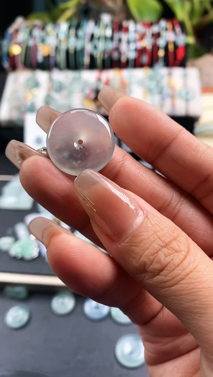【闪购商品】翡翠裸石平安扣800定向 bughong