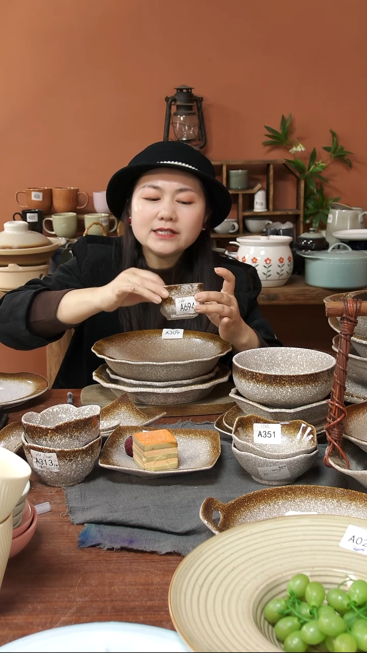 陶瓷A694陶瓷粗陶小蘸料2个微瑕8*4