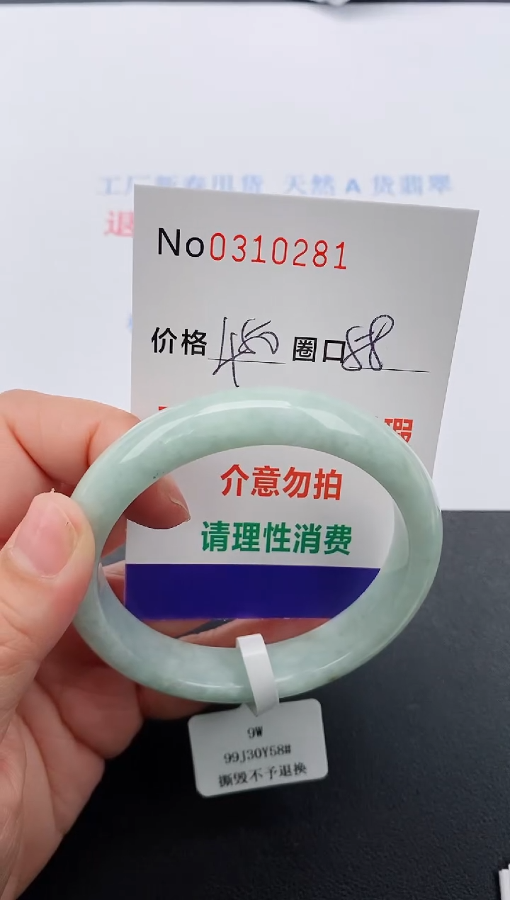【闪购商品】翡翠手镯未镶嵌天然A货翡翠0310281