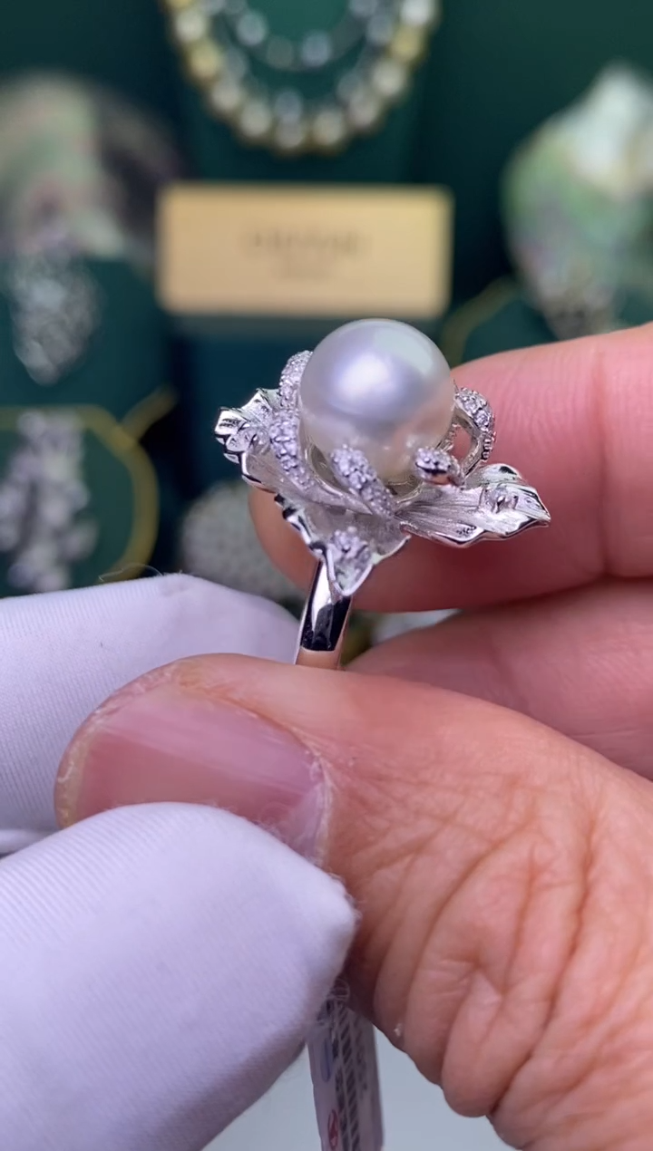 【闪购商品】海水珍珠耳饰银S925镶嵌10-11