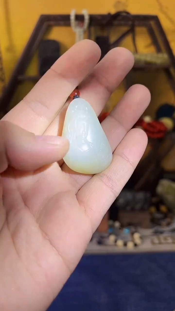 【闪购商品】和田玉挂件未镶嵌和田 冰帝观音+堂（飞铃文玩）