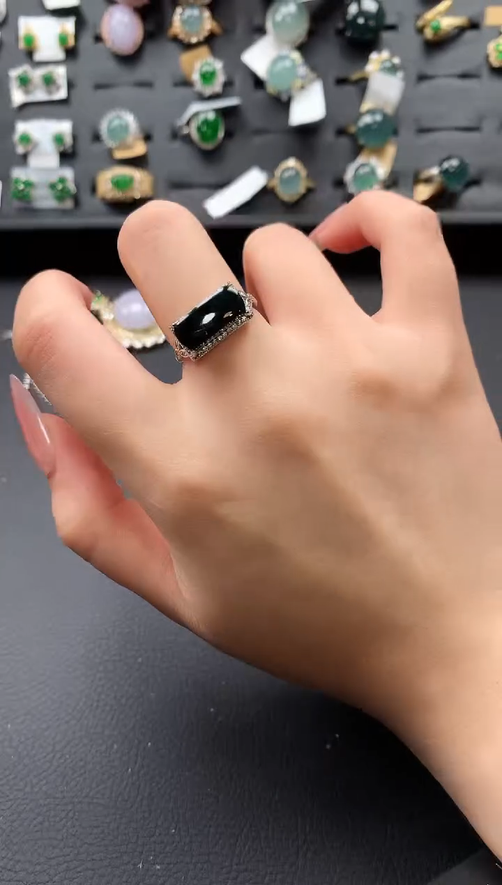 【闪购商品】翡翠戒指银S925镶嵌632145124