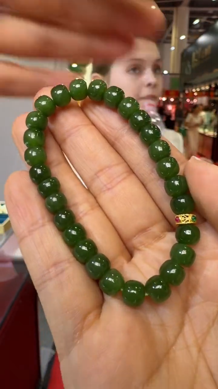 手链未镶嵌和田玉杭州珠宝展假一罚十