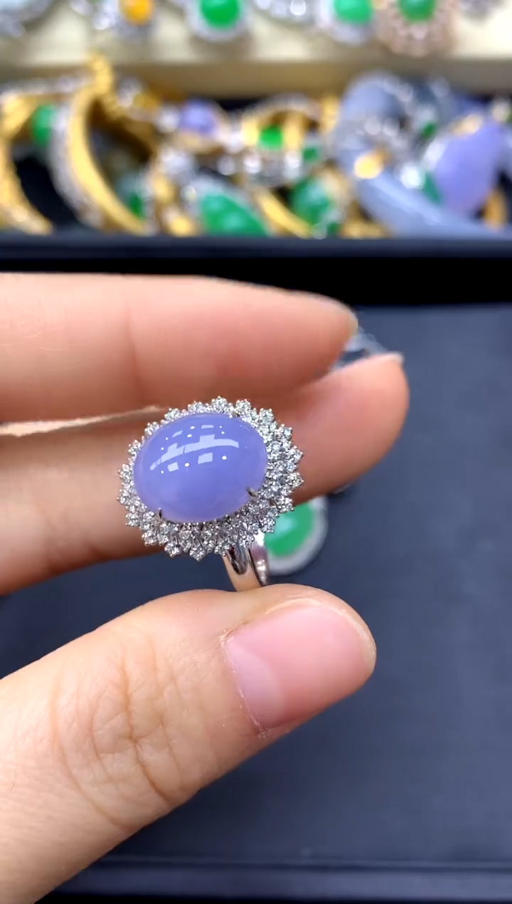 18K金镶嵌戒指翡翠467-中国好珍宝