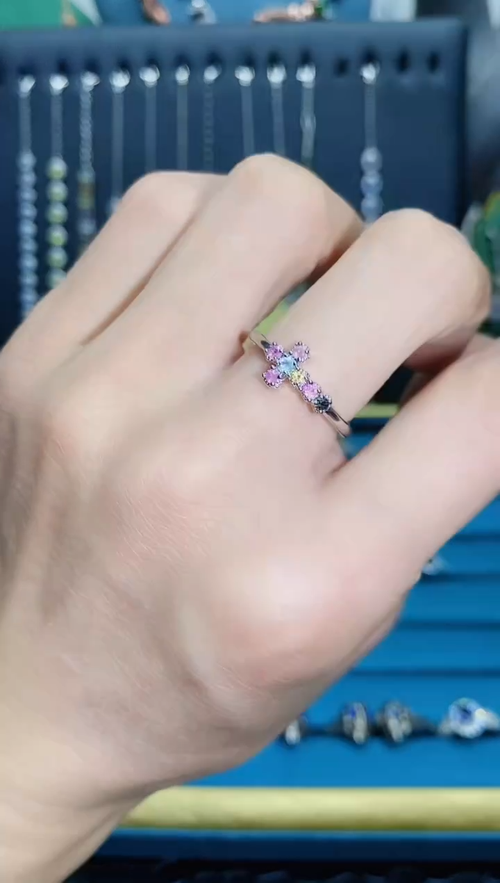 【闪购商品】碧玺戒指银S925镶嵌1121