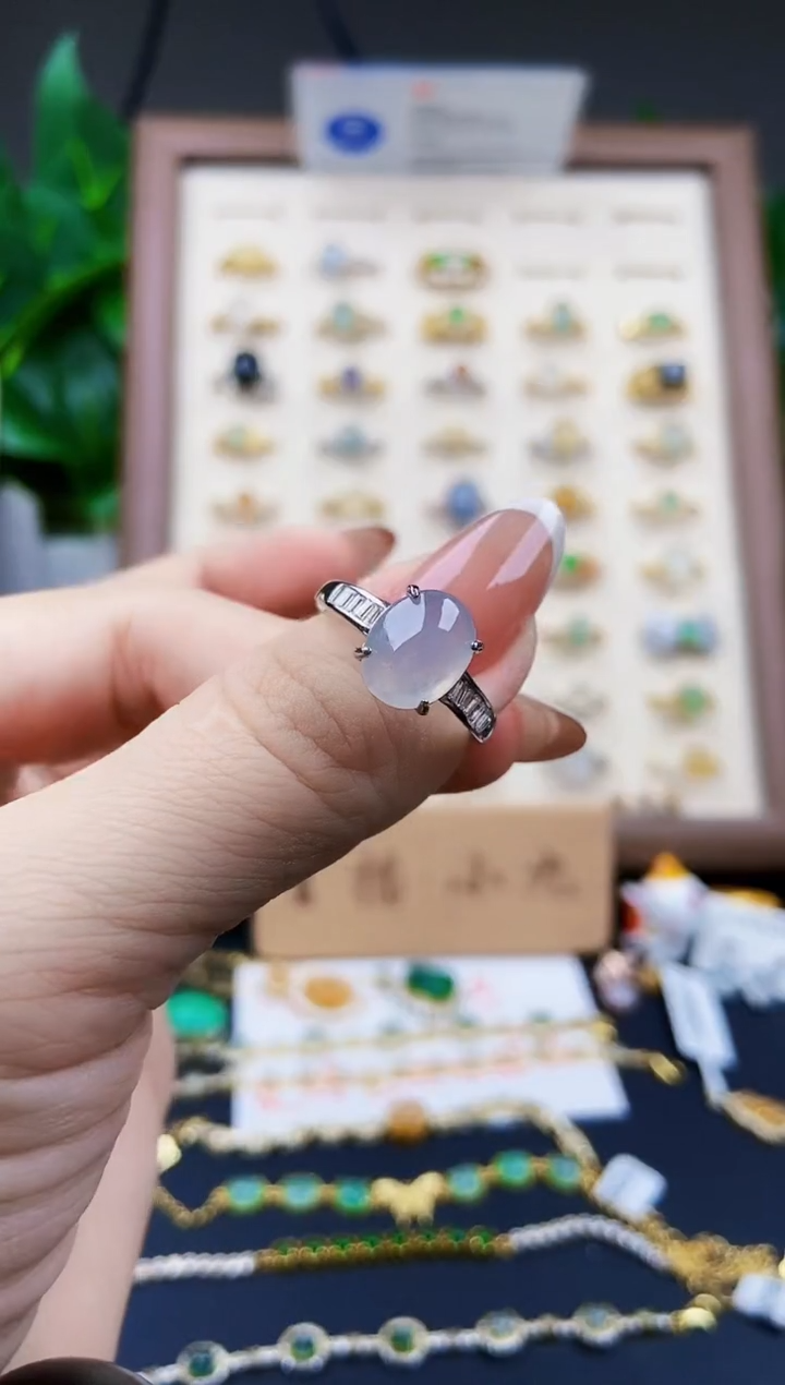 银S925镶嵌戒指翡翠12