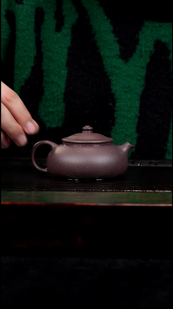 茶壶紫砂精工半手工明清风格紫泥寒江