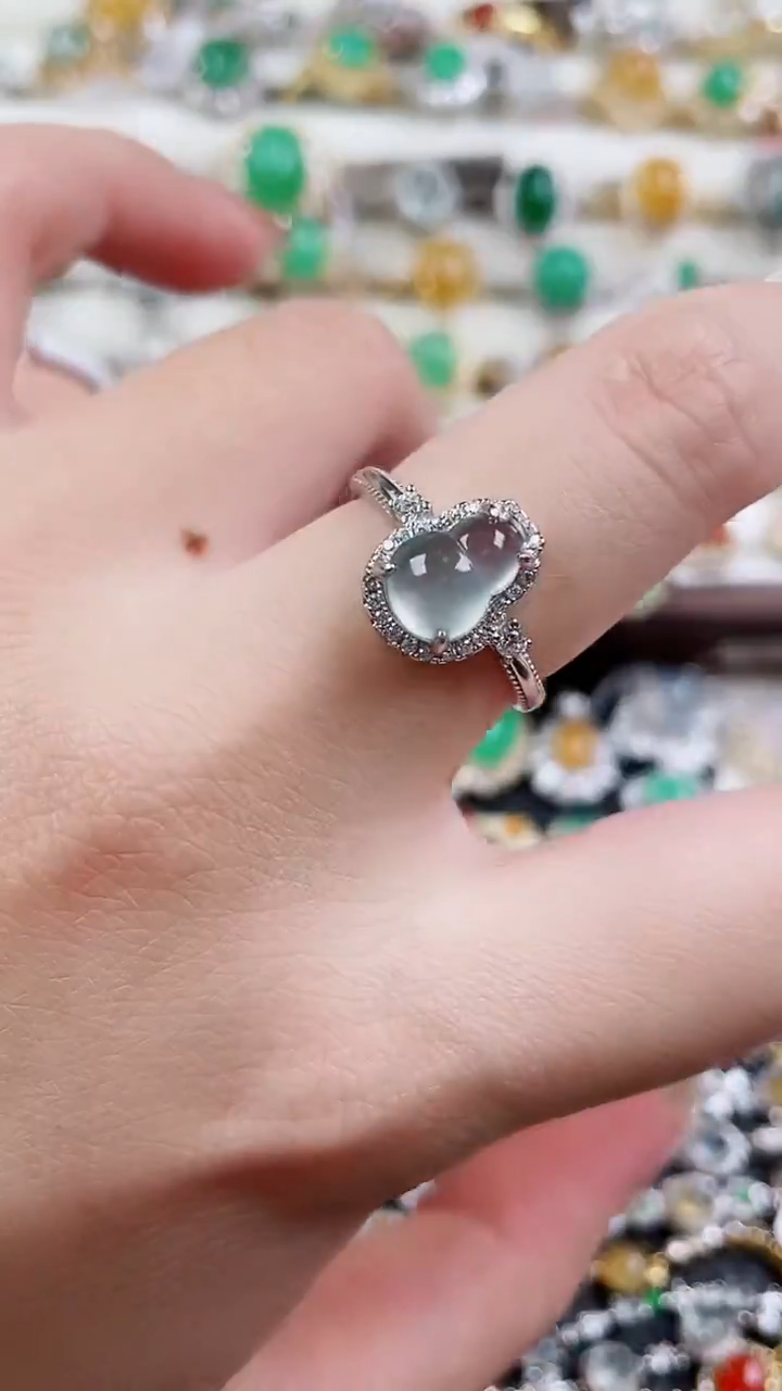 银S925镶嵌戒指翡翠188