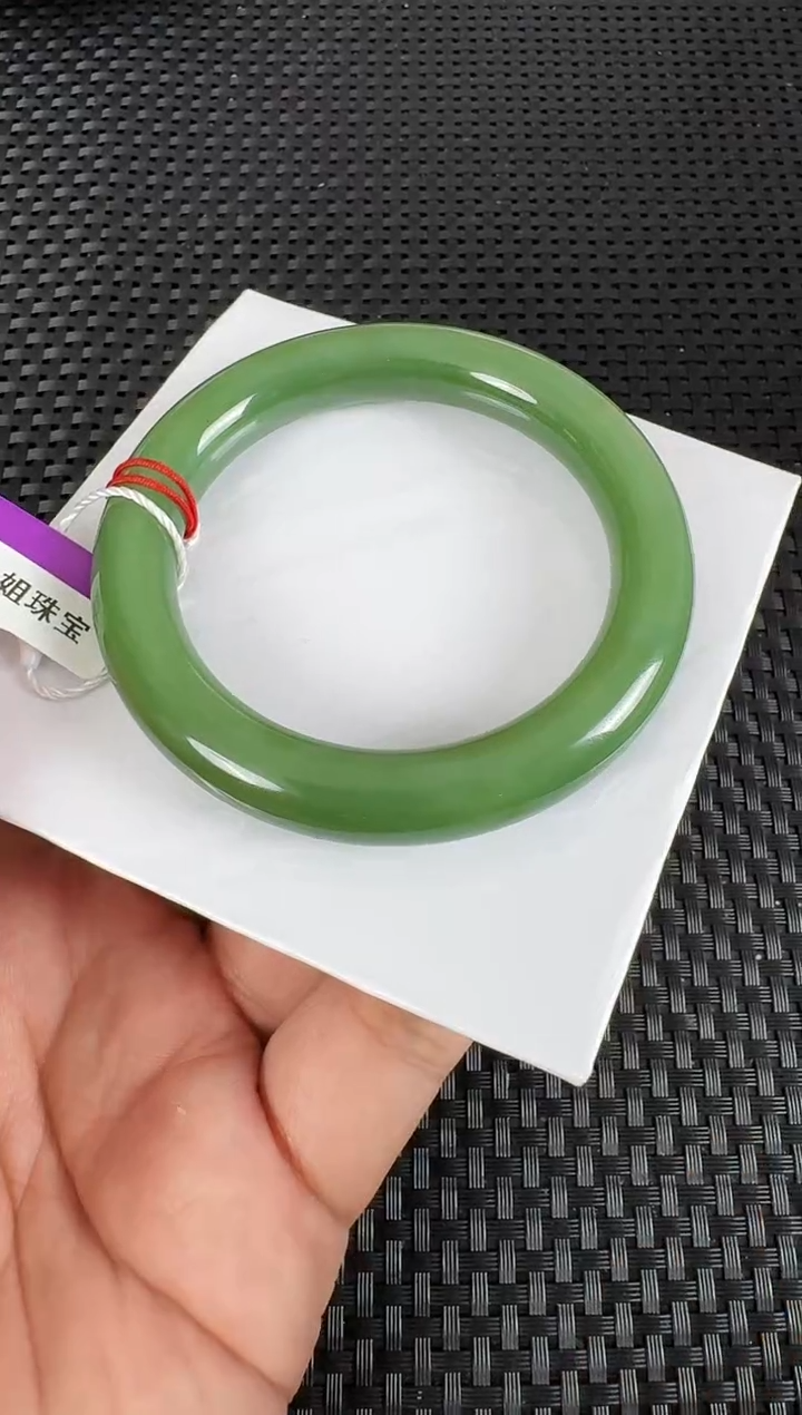 【闪购商品】和田玉（碧玉）手镯未镶嵌约56.7MM圆条