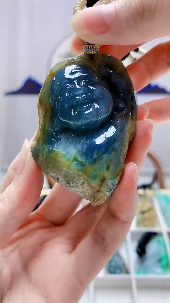 未镶嵌定制翡翠5028zm-毛货挂件120佛公