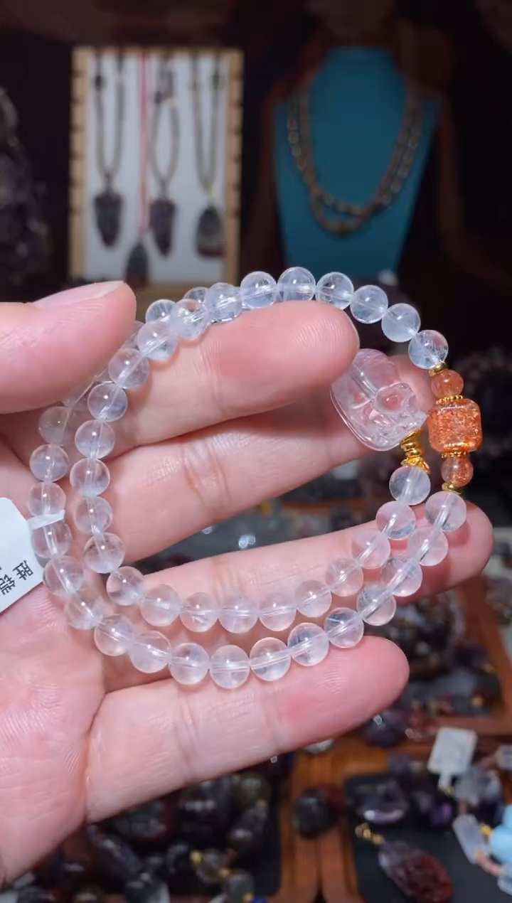 【闪购商品】水晶双圈未镶嵌蓝针