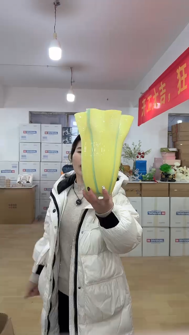 【闪购商品】无铅玻璃美全花器-d-早10