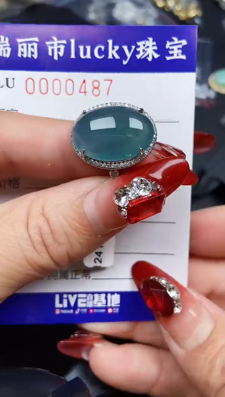 【闪购商品】翡翠颈饰银S925镶嵌0487