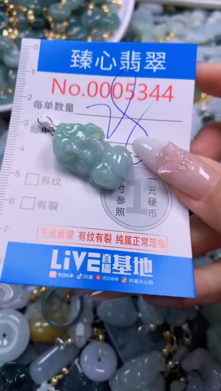 翡翠未镶嵌颈饰5344