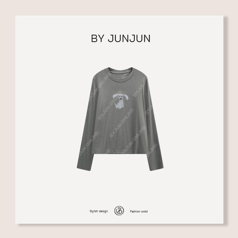 ByJunjun修狗T 兰精天丝羊毛混纺T恤冬季百搭显瘦长袖打底