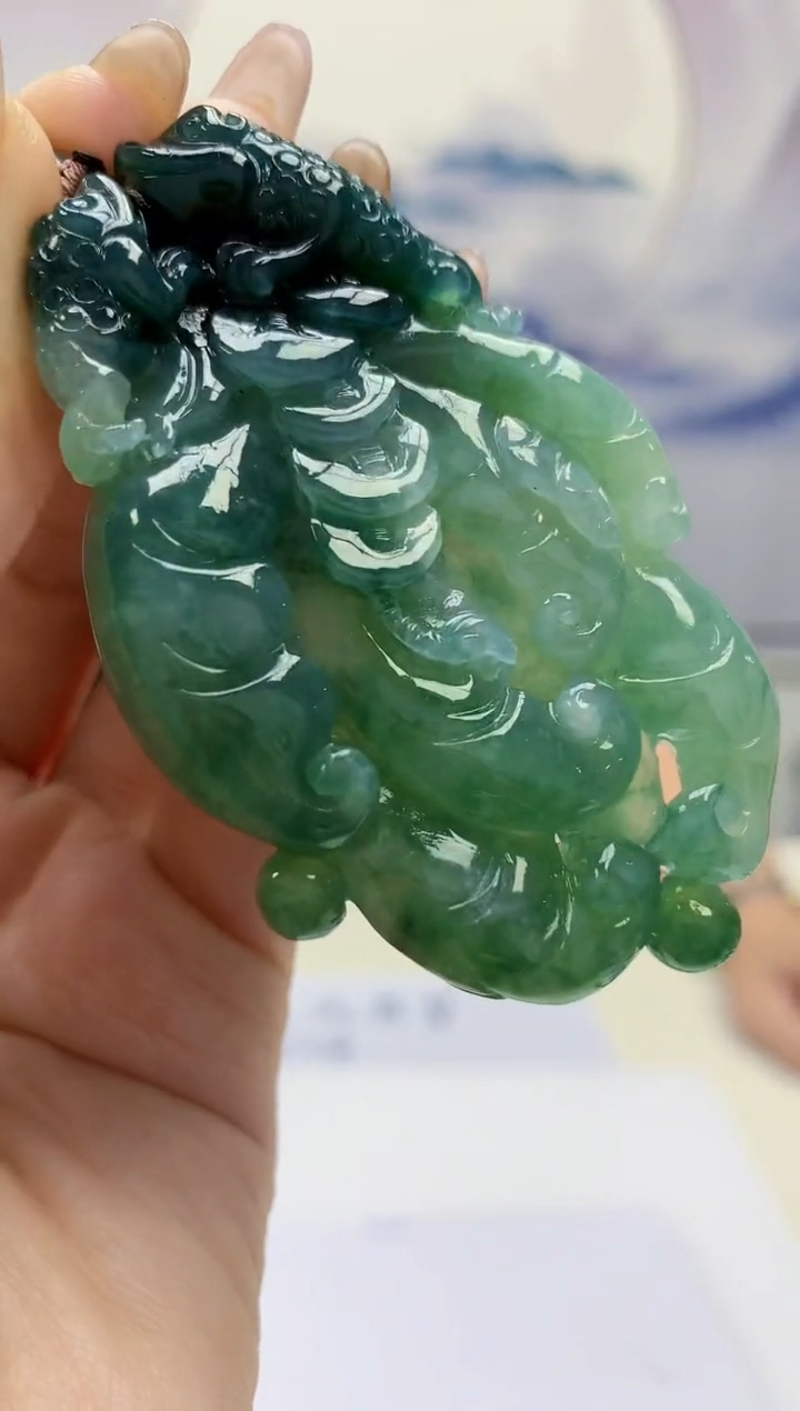 【闪购商品】定制翡翠未镶嵌5152jw-毛货挂件74