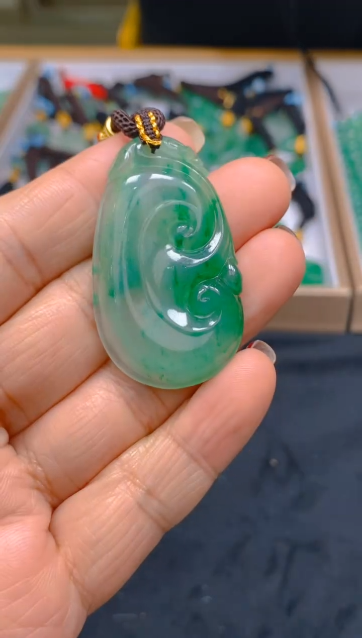 【闪购商品】石英质玉颈饰未镶嵌冰美人非洲翠064