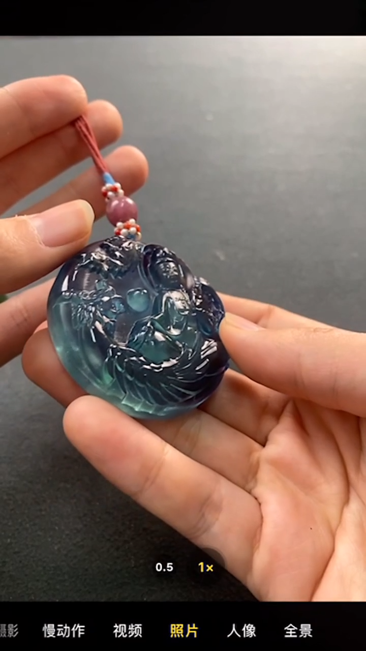 【闪购商品】铜文山居K海蓝宝挂件