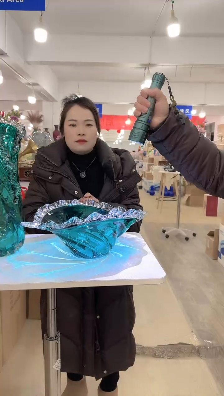 【闪购商品】无铅玻璃甄选花器-d-早果盘