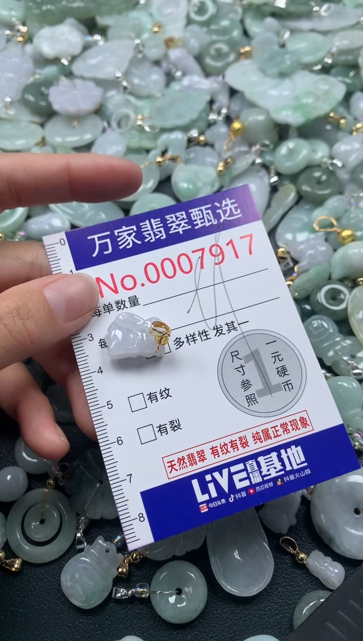 吊坠(不含链)未镶嵌翡翠7917