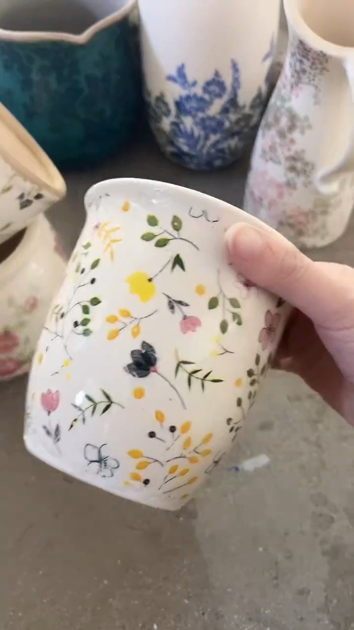 【闪购商品】陶瓷花盆高12.5cm内口10.5cm