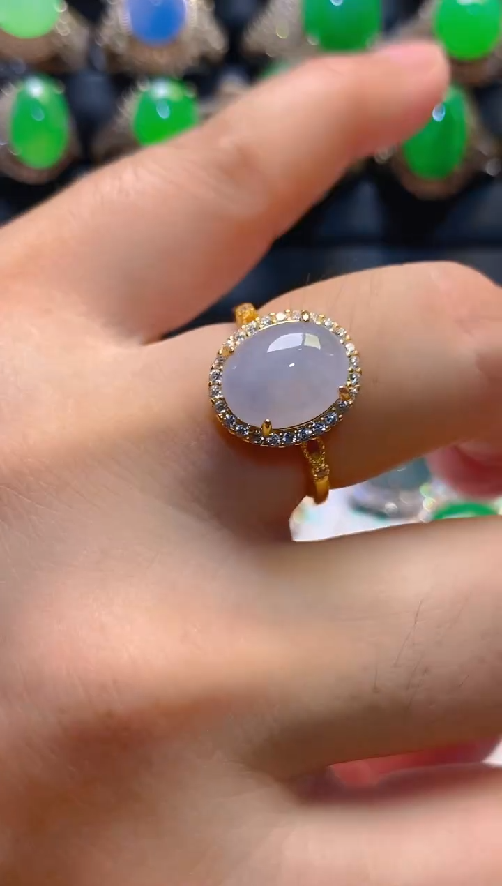 翡翠银S925镶嵌耳饰天然