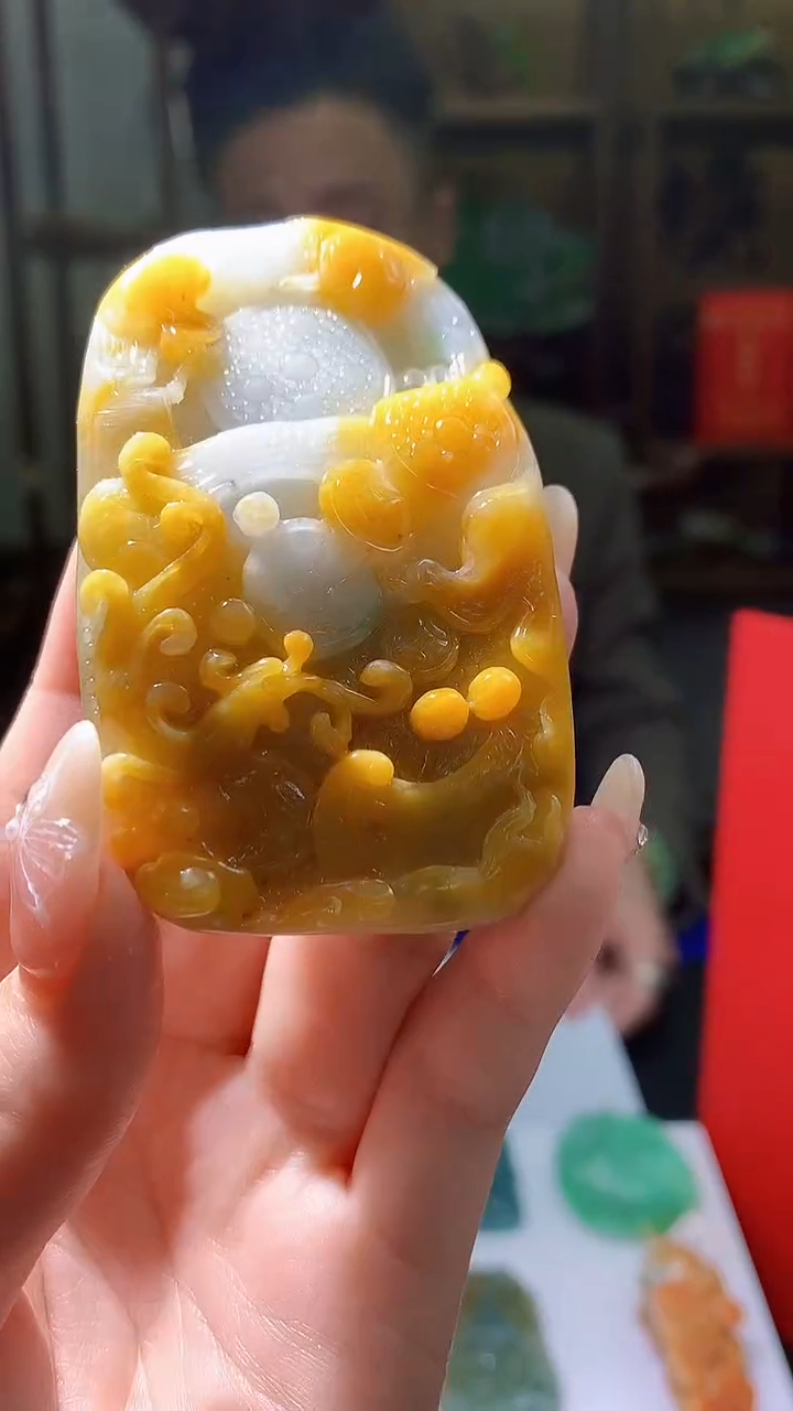 【闪购商品】定制翡翠未镶嵌5143jj-毛货挂件36