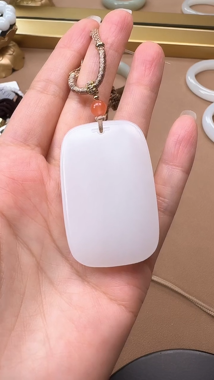 【闪购商品】和田玉吊坠未镶嵌1073 平安牌