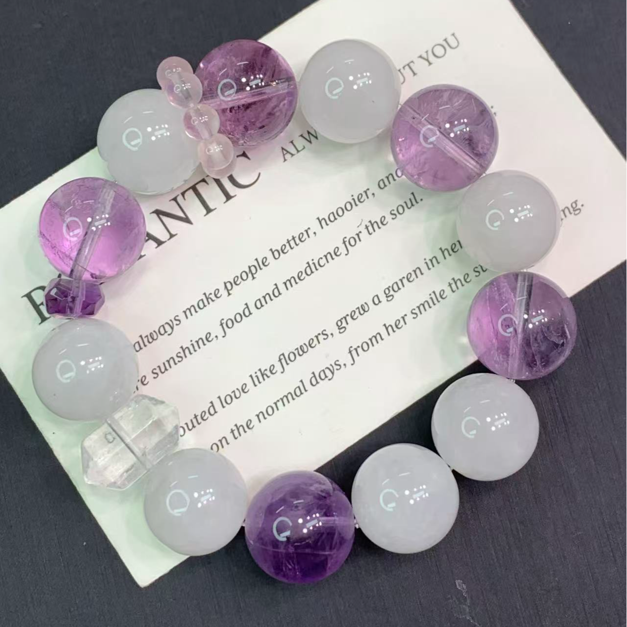 A172【琼浆玉露】天然水晶原创设计手串多样性发其一