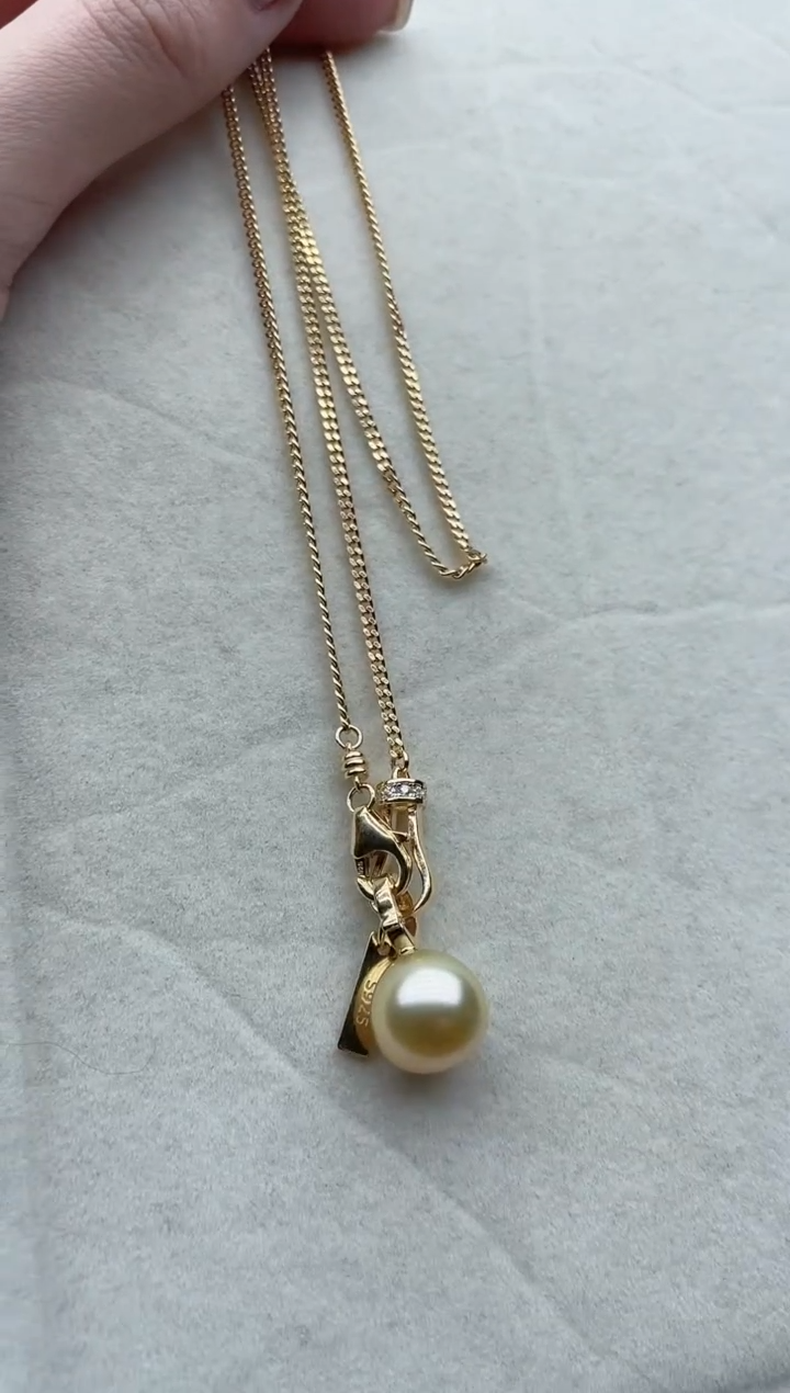 【闪购商品】海水珍珠套链银S925镶嵌42