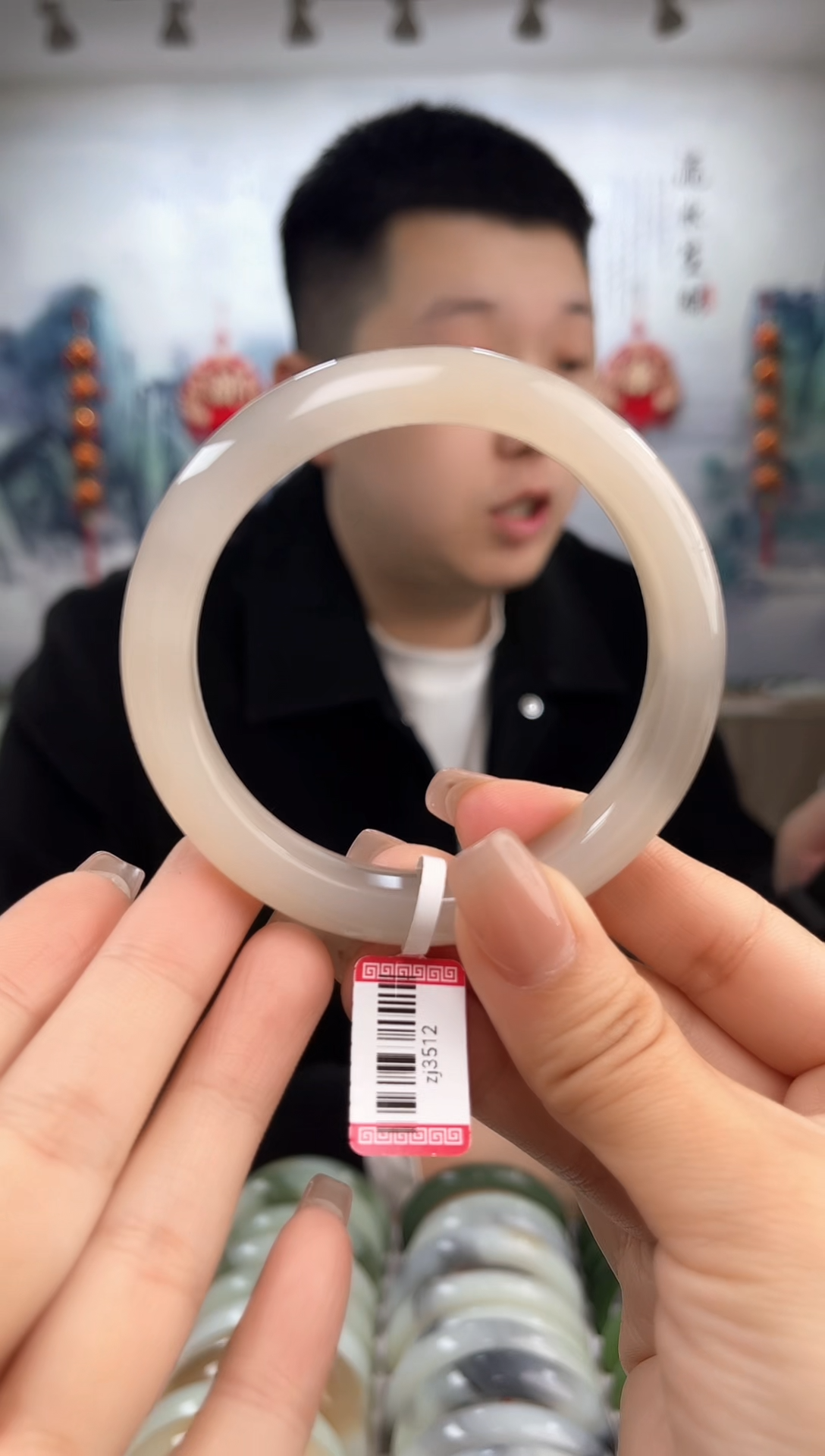 【闪购商品】和田玉手镯未镶嵌59圈口3512