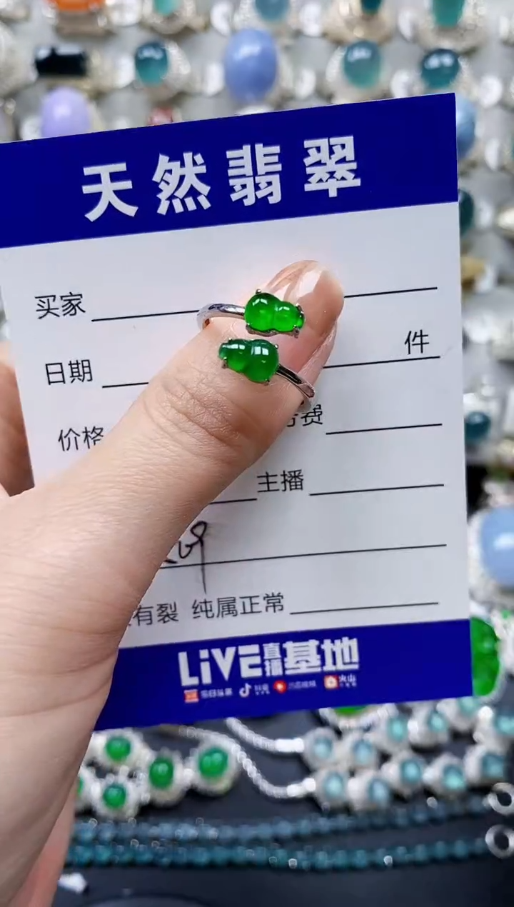 【闪购商品】翡翠戒指银S925镶嵌0509