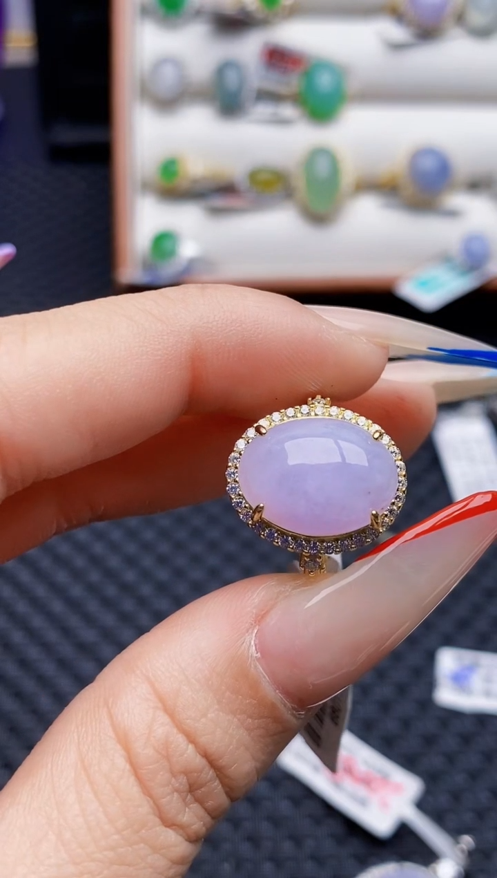 银S925镶嵌戒指翡翠6844